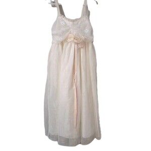 Kid's Dream Sleeveless Embroidered Beaded Special Occasion Dress Size 5-6